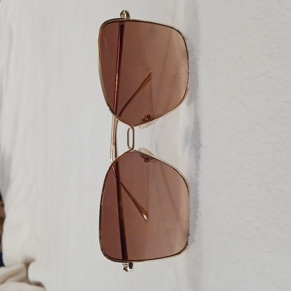 Sunglasses square frame brown/gold